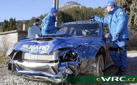 2003 Rallye Monte Carlo Subaru Impreza Solberg-Mills-7 WRECK2